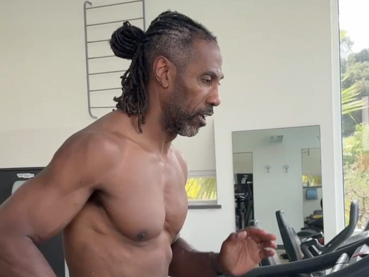Paul training on the treadmill